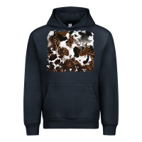 Navy leopard cowhide background Urban Hoodie - RanaPortraitStore