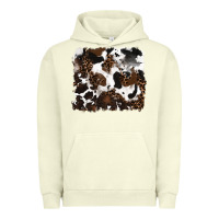 Pigment Pistachio leopard cowhide background Urban Hoodie - RanaPortraitStore