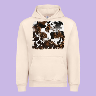 Urban Hoodie leopard cowhide background