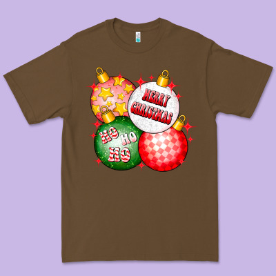 Merry Christmas Ball Premium Tee Designed By Cowhidedigitalart