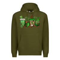 Army Green t  rex coffee cups Premium Hoodie - texasbilliewilder