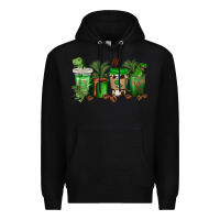 Black t  rex coffee cups Premium Hoodie - texasbilliewilder