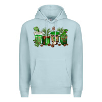 Blue Mist t  rex coffee cups Premium Hoodie - texasbilliewilder