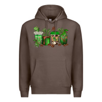 Coffee t  rex coffee cups Premium Hoodie - texasbilliewilder