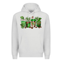 Dove Grey t  rex coffee cups Premium Hoodie - texasbilliewilder