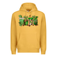 Mustard t  rex coffee cups Premium Hoodie - texasbilliewilder