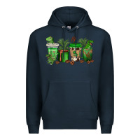 Navy t  rex coffee cups Premium Hoodie - texasbilliewilder