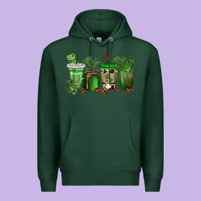 Premium Hoodie t  rex coffee cups