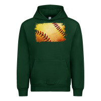 Forest Green softball brushstroke Urban Hoodie - RanaPortraitStore