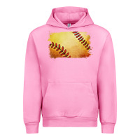 Fuchsia Pink softball brushstroke Urban Hoodie - RanaPortraitStore