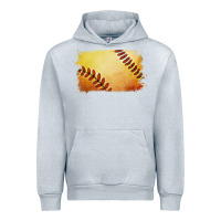 Heather Grey softball brushstroke Urban Hoodie - RanaPortraitStore