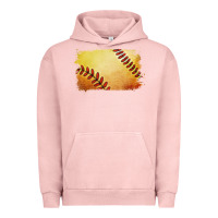 Pigment Salmon softball brushstroke Urban Hoodie - RanaPortraitStore