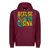 Burgundy refuse to sink western Premium Hoodie - texasbilliewilder