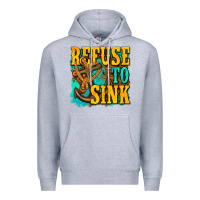 Heather Grey refuse to sink western Premium Hoodie - texasbilliewilder