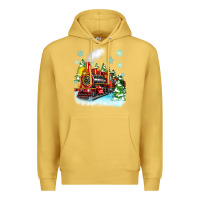 Antique Gold christmas polar express Premium Hoodie - Zillion Design Studio
