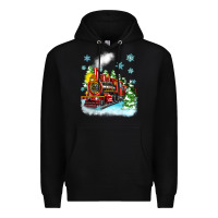 Black christmas polar express Premium Hoodie - Zillion Design Studio