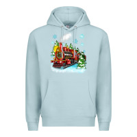 Blue Mist christmas polar express Premium Hoodie - Zillion Design Studio