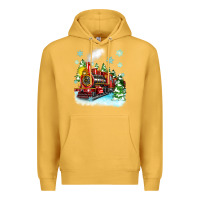 Mustard christmas polar express Premium Hoodie - Zillion Design Studio