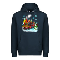 Navy christmas polar express Premium Hoodie - Zillion Design Studio