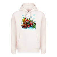 Pale Pink christmas polar express Premium Hoodie - Zillion Design Studio