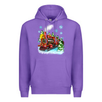 Purple christmas polar express Premium Hoodie - Zillion Design Studio