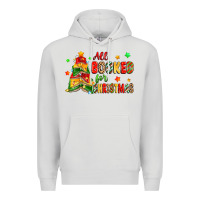 Dove Grey all booked for christmas Premium Hoodie - Zillion Design Studio
