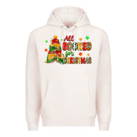 Pale Pink all booked for christmas Premium Hoodie - Zillion Design Studio