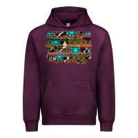 Mauve Wine western background Urban Hoodie - RanaPortraitStore