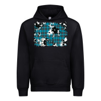 Black winter plaid cowhide pattern background Urban Hoodie - RanaPortraitStore