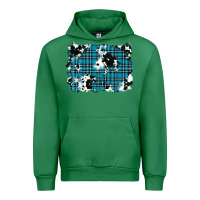 Emerald winter plaid cowhide pattern background Urban Hoodie - RanaPortraitStore