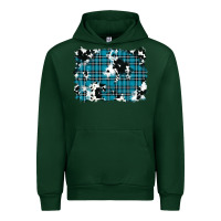 Foreset Green winter plaid cowhide pattern background Urban Hoodie - RanaPortraitStore