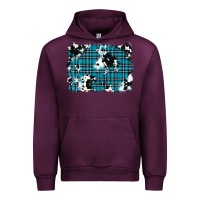 Mauve Wine winter plaid cowhide pattern background Urban Hoodie - RanaPortraitStore