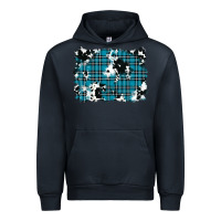 Navy winter plaid cowhide pattern background Urban Hoodie - RanaPortraitStore