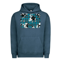 Pigment Midnight Navy winter plaid cowhide pattern background Urban Hoodie - RanaPortraitStore