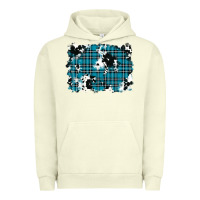 Pigment Pistachio winter plaid cowhide pattern background Urban Hoodie - RanaPortraitStore