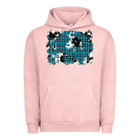 Pigment Salmon winter plaid cowhide pattern background Urban Hoodie - RanaPortraitStore