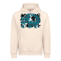 Sandshell winter plaid cowhide pattern background Urban Hoodie - RanaPortraitStore