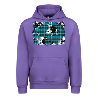 Tulip winter plaid cowhide pattern background Urban Hoodie - RanaPortraitStore