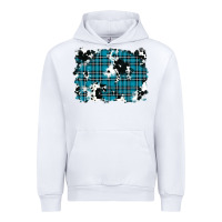 White winter plaid cowhide pattern background Urban Hoodie - RanaPortraitStore