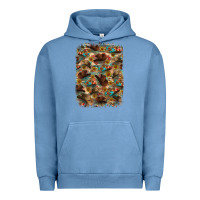 Pigment Pebble Blue western  background Urban Hoodie - RanaPortraitStore