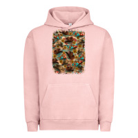 Pigment Salmon western  background Urban Hoodie - RanaPortraitStore