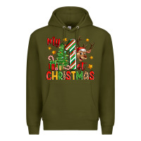 Army Green my first christmas Premium Hoodie - Zillion Design Studio