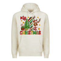 Oatmeal Heather my first christmas Premium Hoodie - Zillion Design Studio