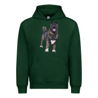 Forest Green American akita Urban Hoodie - RanaPortraitStore