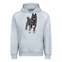 Heather Grey American akita Urban Hoodie - RanaPortraitStore