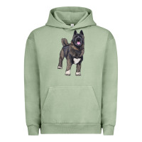 Pigment Oil Green American akita Urban Hoodie - RanaPortraitStore