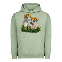 Pigment Oil Green baby goats Urban Hoodie - RanaPortraitStore