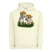 Pigment Pistachio baby goats Urban Hoodie - RanaPortraitStore
