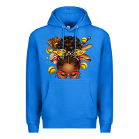 True Royal softball afro messy bun Premium Hoodie - texasbilliewilder