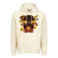 Sandshell softball afro messy bun Premium Hoodie - texasbilliewilder